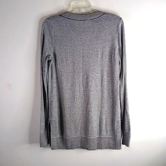 Loft - Black/White Striped Long Sleeve Sweater - Size XS - Picture 5 of 6